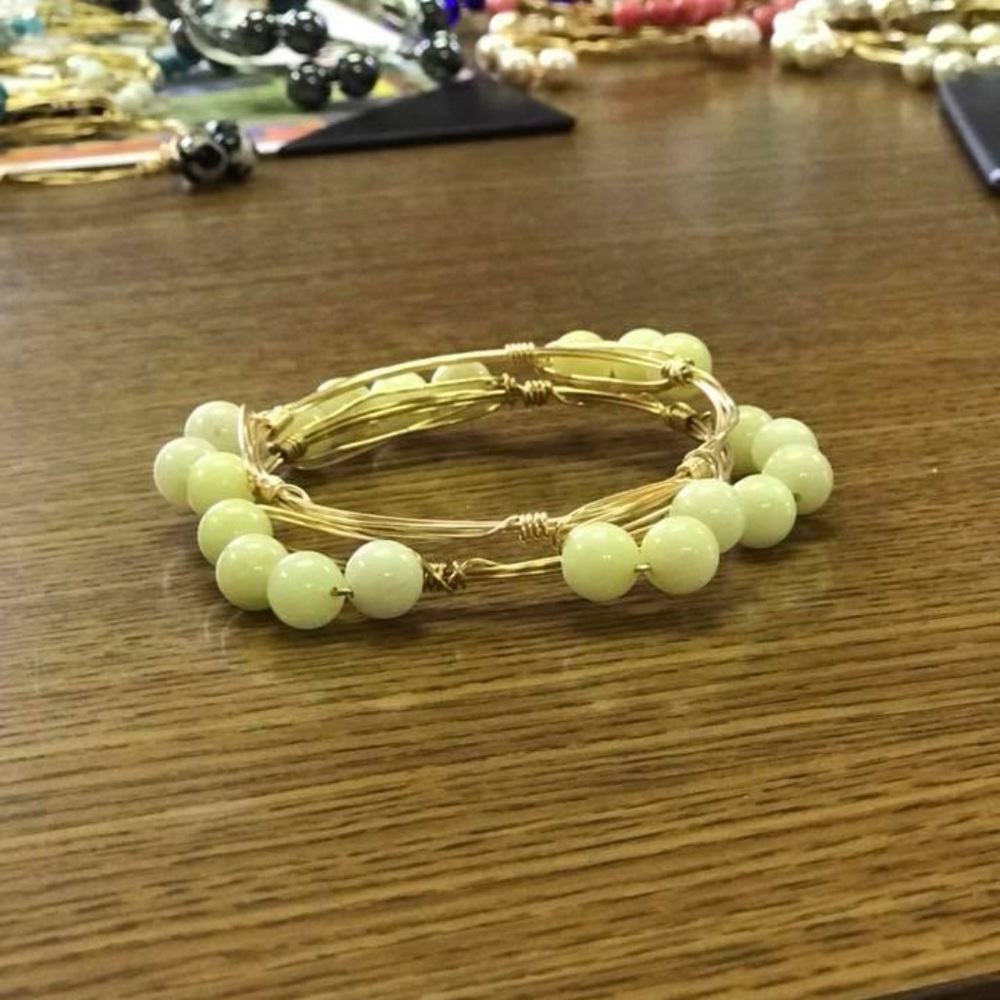 bourbon & boweties inspired wire wrapped bracelet
